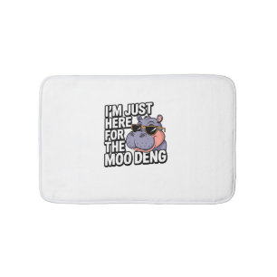 Alfombrilla De Baño Estoy aquí por Moo Deng Cute Baby Hippo Bouncy