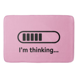 Alfombrilla De Baño Estoy Pensando... Barra de Progreso Rosa Minimalis