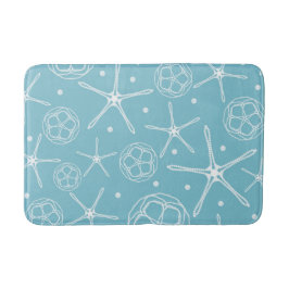 Alfombrilla De Baño Estrella de Mar Perla Blanca Elegante Clásica de P