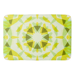 Alfombrilla De Baño Estrella de verano verde amarillo brillante decoro