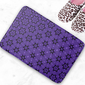 Alfombrilla De Baño Estrella floreciente Mandala Purple