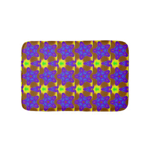 Alfombrilla De Baño estrellas de la púrpura en verde/marrón