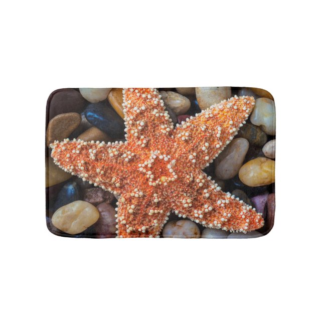 Alfombrilla De Baño Estrellas de mar en rocas (Anverso)