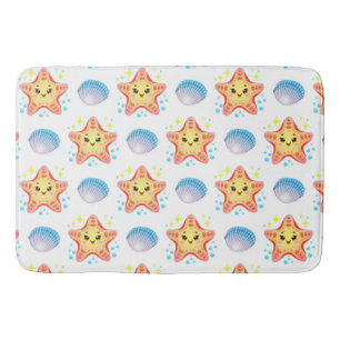 Alfombrilla De Baño Estrellas de mar y conchas adorables