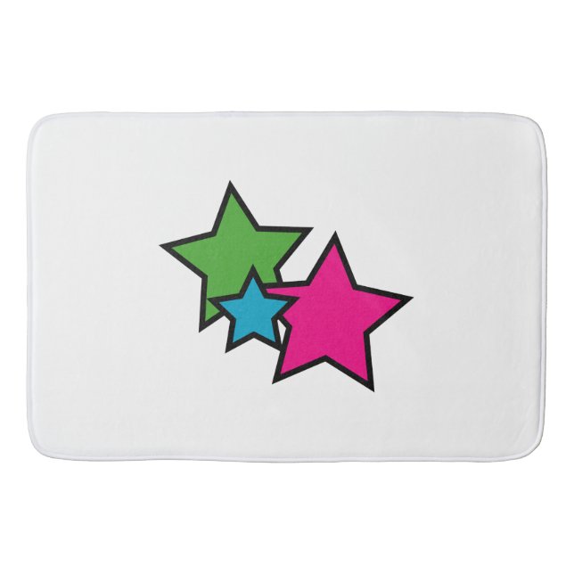 Alfombrilla De Baño Estrellas de neón (Anverso)