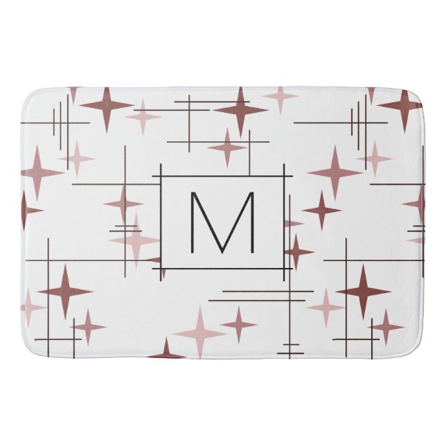 Alfombrilla De Baño Estrellas modernas de mediados del siglo (Anverso)