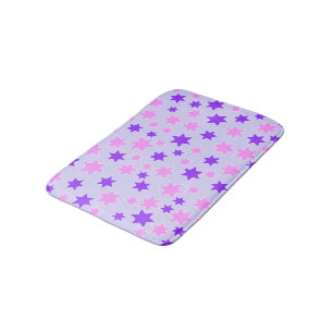Alfombrilla De Baño Estrellas moradas y rosas