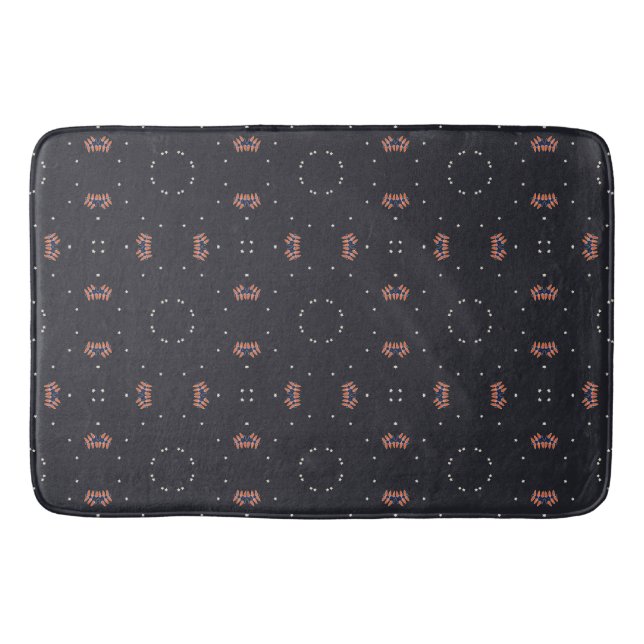 Alfombrilla De Baño Estrellas Y Patrón Único De Nave Espacial (Anverso)