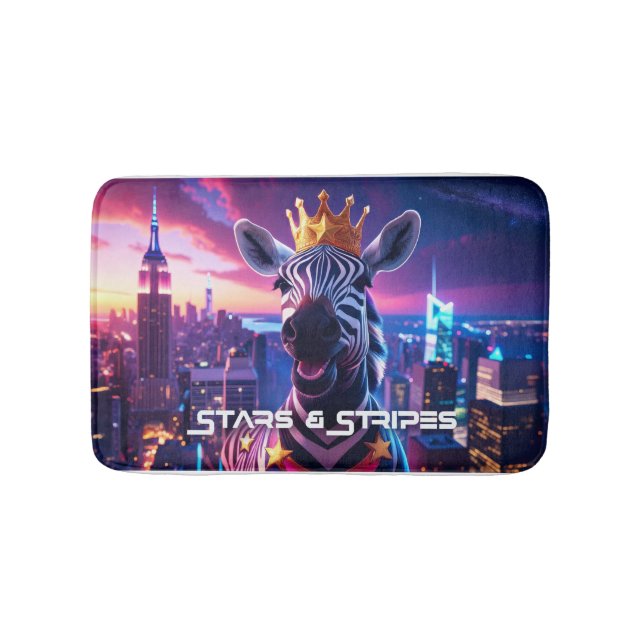 Alfombrilla De Baño Estrellas Y Rayas Zebra Zanzíbar (Anverso)