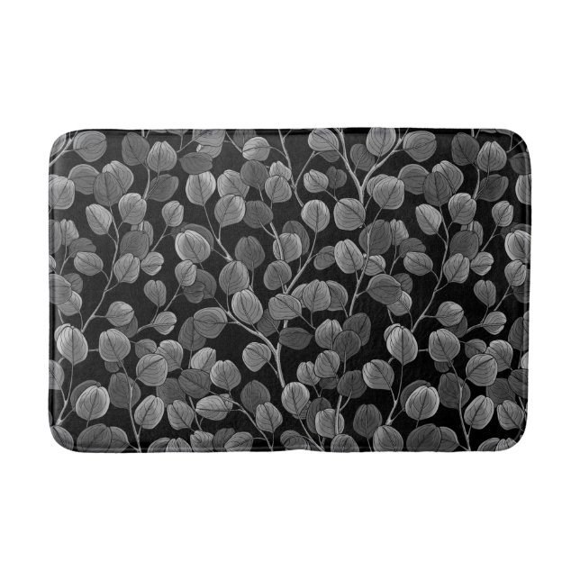 Alfombrilla De Baño Eucalipto en gris (Anverso)