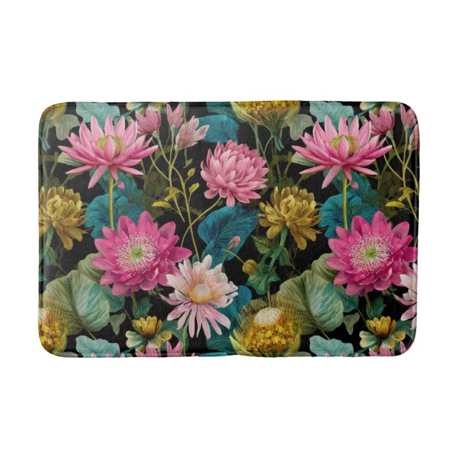 Alfombrilla De Baño Exotic Jungle Pattern BOHO Tropical Aesthetic  (Anverso)