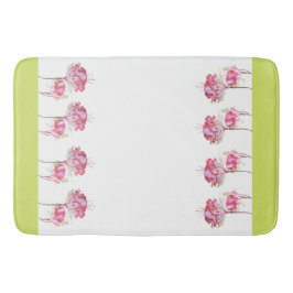 Alfombrilla De Baño Exóticas Fuchsias de una tina de baño