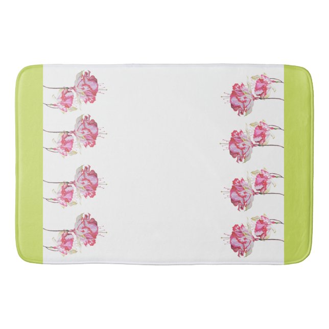 Alfombrilla De Baño Exóticas Fuchsias de una tina de baño (Anverso)