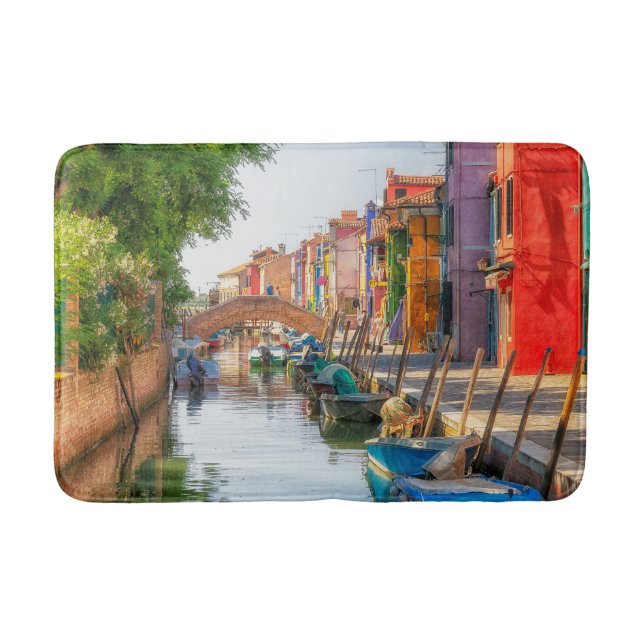 Alfombrilla De Baño Explora el Encanto Vibrante de Burano (Anverso)