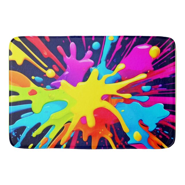 Alfombrilla De Baño Explosión de pintura radiante (Anverso)