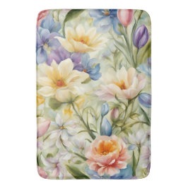 Alfombrilla De Baño Exquisitas Flores De Primavera Sofisticadas. Pintu