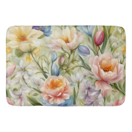 Alfombrilla De Baño Exquisitas Flores De Primavera Sofisticadas. Pintu