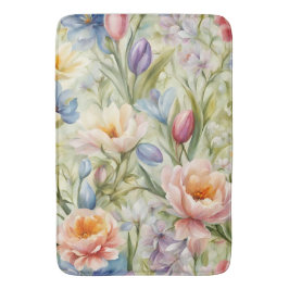 Alfombrilla De Baño Exquisitas Flores De Primavera Sofisticadas. Pintu