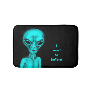 Alfombrilla De Baño Extraterrestre, quiero creer