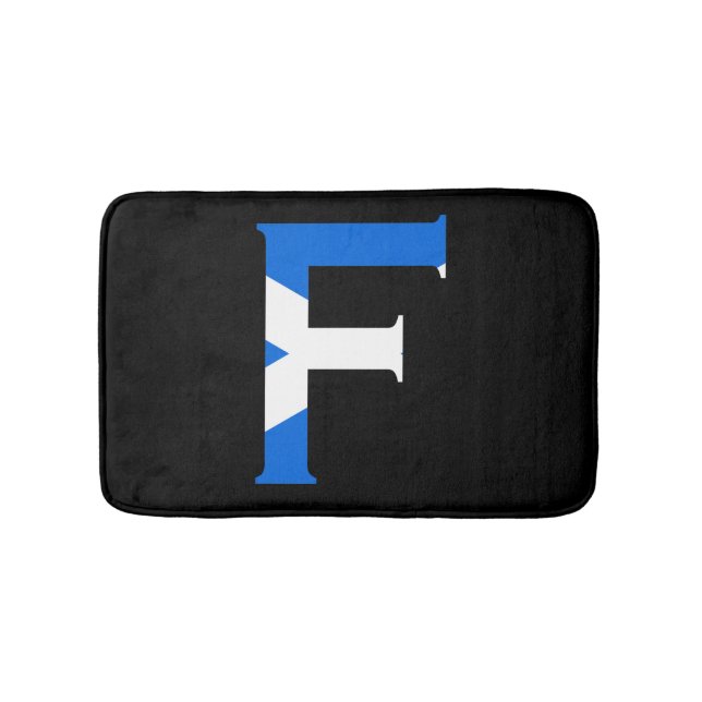 Alfombrilla De Baño F Monograma sobrepuesto en bmcnt de la bandera esc (Anverso)