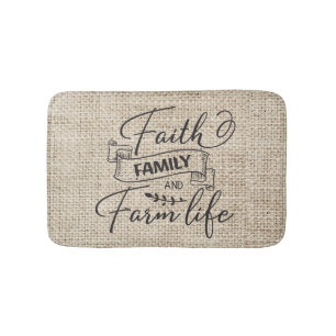 Alfombrilla De Baño Faith Family and Farm Life Farmhouse Style
