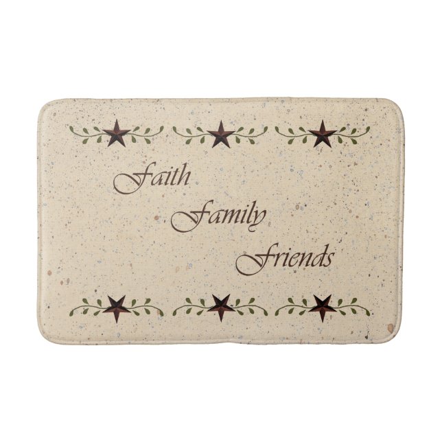 Alfombrilla De Baño Faith Family Friends Bath Mat (Anverso)