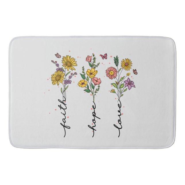 Alfombrilla De Baño Faith-Hope-Love (Anverso)