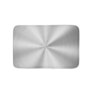 Alfombrilla De Baño Falsa plata brillante metálica elegante