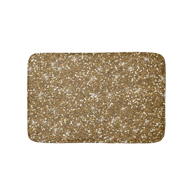 Alfombrilla De Baño Falso purpurina del oro (Anverso)