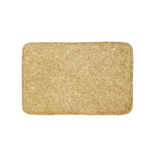 Alfombrilla De Baño Falso purpurina elegante del oro