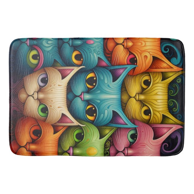 Alfombrilla De Baño Familia Artsy Cat (Anverso)