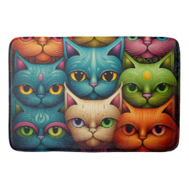 Alfombrilla De Baño Familia Artsy Cat