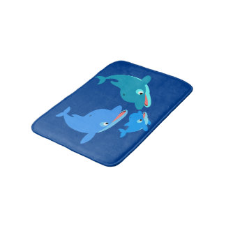 Alfombrilla De Baño Familia Cute Personalizado Dolphin