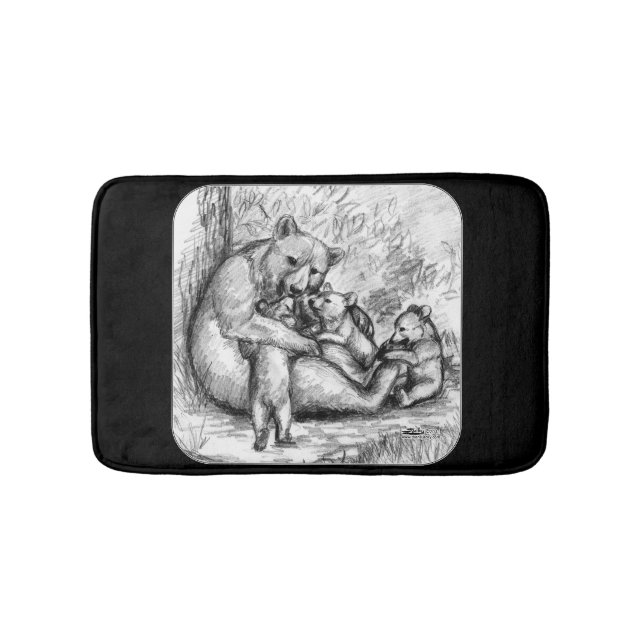Alfombrilla De Baño Familia De Oso (Anverso)