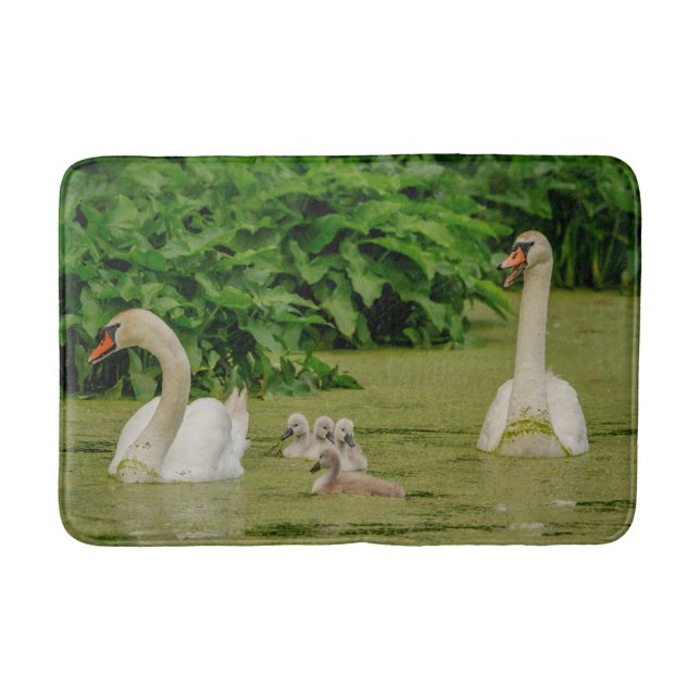 Alfombrilla De Baño Familia del cisne (Anverso)