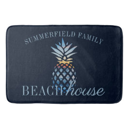 Alfombrilla De Baño Familia Navy Blue Nautical Beach House