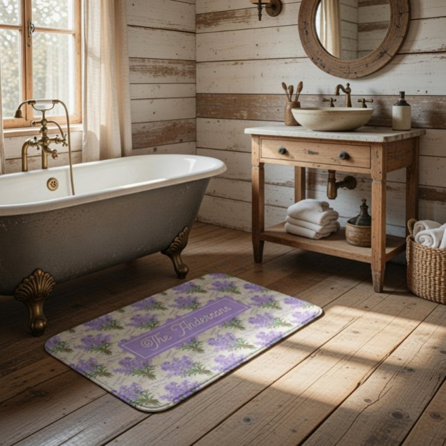 Alfombrilla De Baño Familyname Provence Lavender Bunches  (Subido por el creador)