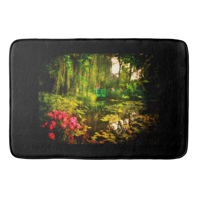 Alfombrilla De Baño Famoso Claude Monet Giverny Pond Lilies (Anverso)