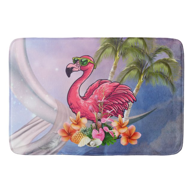 Alfombrilla De Baño Famoso flamingo (Anverso)