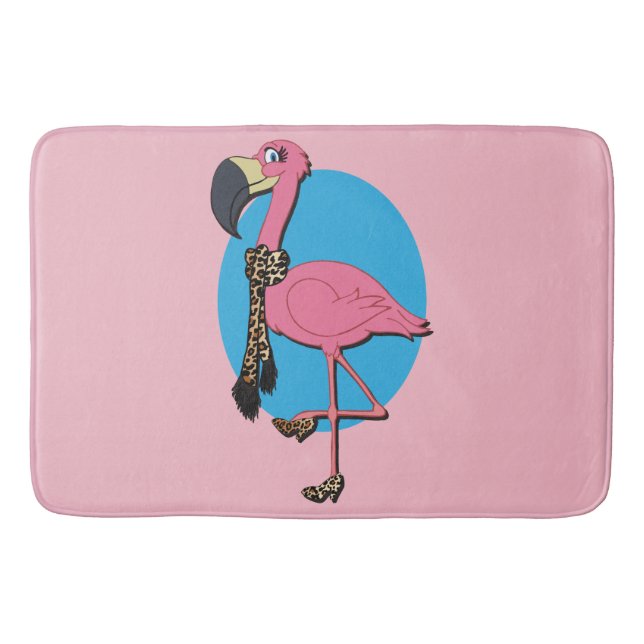 Alfombrilla De Baño Fancy Flamingo Bath Mat (Anverso)