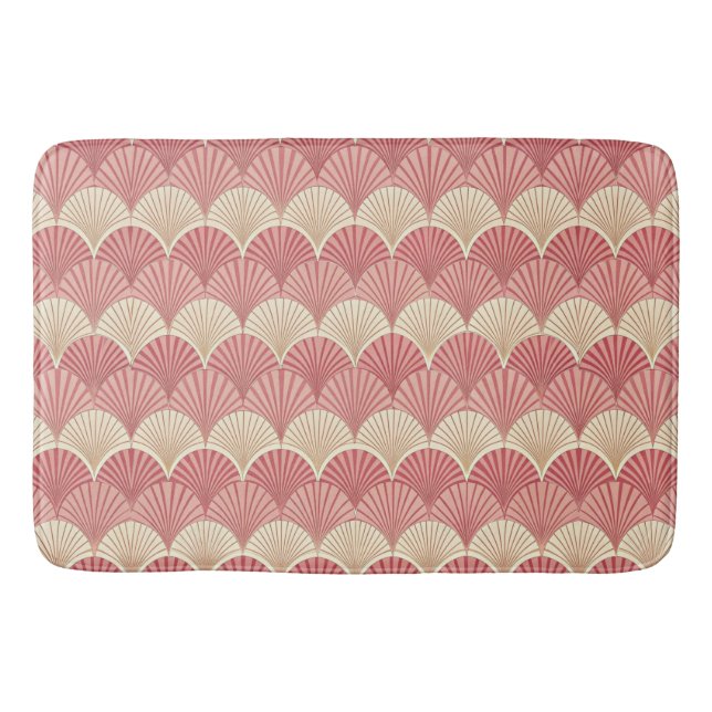 Alfombrilla De Baño Fans Pink Mid-Century (Anverso)