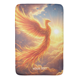 Alfombrilla De Baño Fantasía Cute Flaming Phoenix Rises
