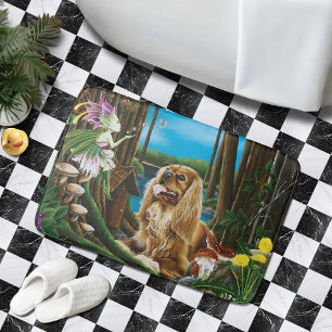 Alfombrilla De Baño Fantasía del rey Charles Spaniel Sprite