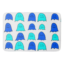 Alfombrilla De Baño Fantasma de Halloween azul