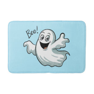 Alfombrilla De Baño Fantasma Feliz y Lindo