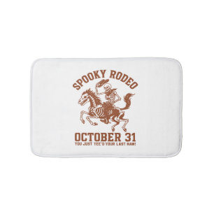 Alfombrilla De Baño Fantasma Rodeo Halloween Octubre 31
