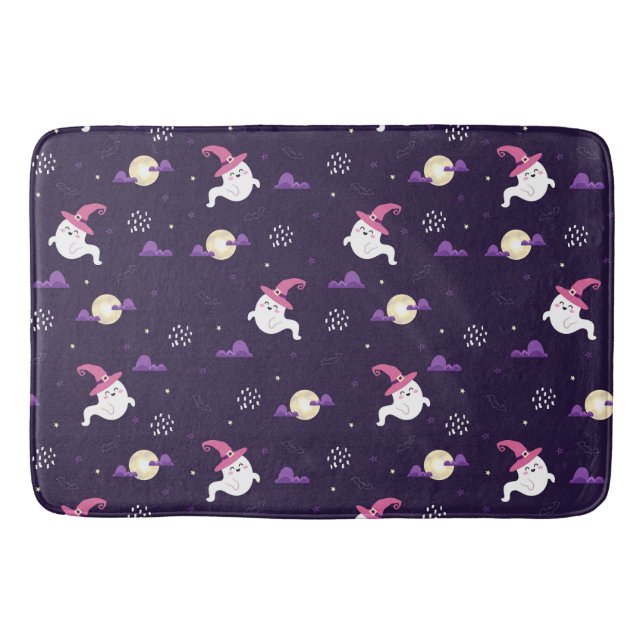 Alfombrilla De Baño Fantasma y lunas cortas (Anverso)