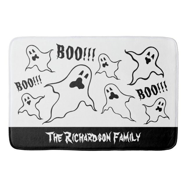 Alfombrilla De Baño Fantasmas de Bath Mat de Halloween Personalizados (Anverso)