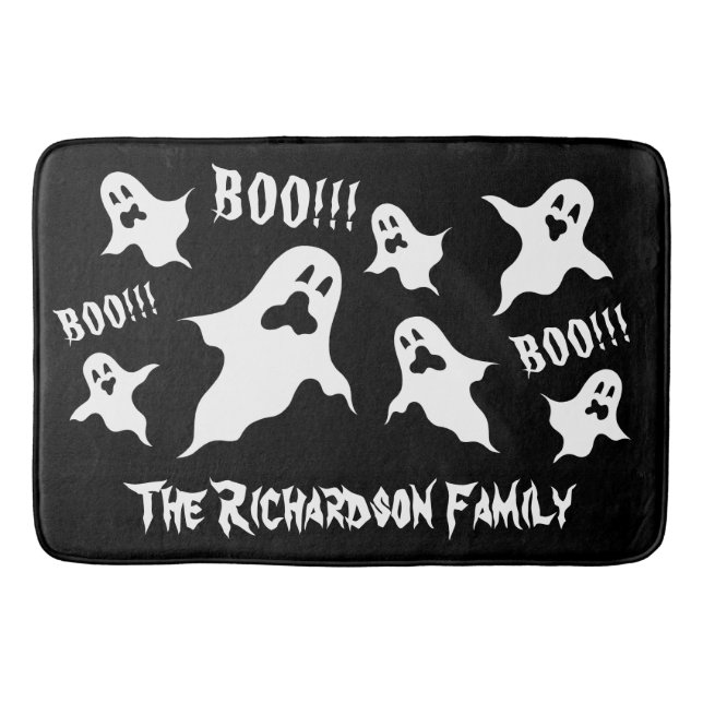 Alfombrilla De Baño Fantasmas de Bath Mat de Halloween Personalizados (Anverso)