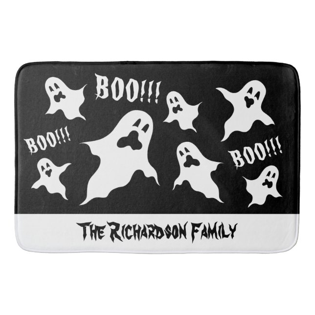 Alfombrilla De Baño Fantasmas de Bath Mat de Halloween Personalizados (Anverso)